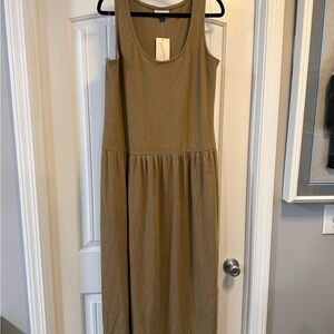 Universal Thread Ribbed Maxi Tank Dress in Taupe
